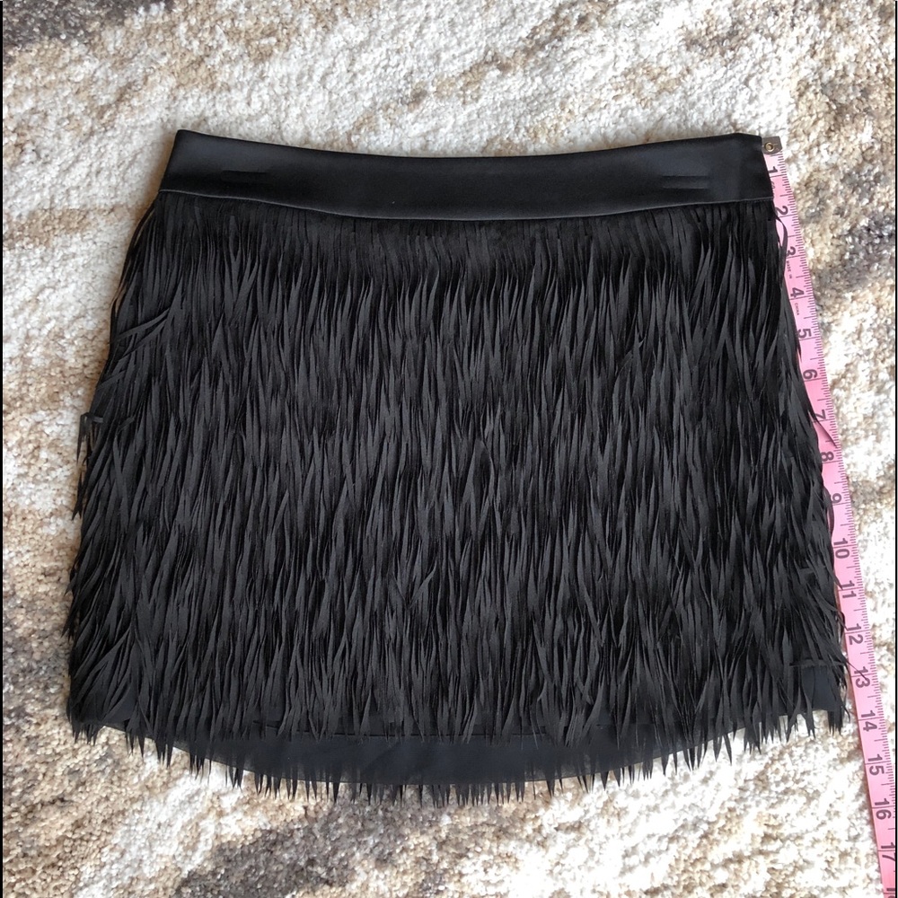 Fun black fringe skirt